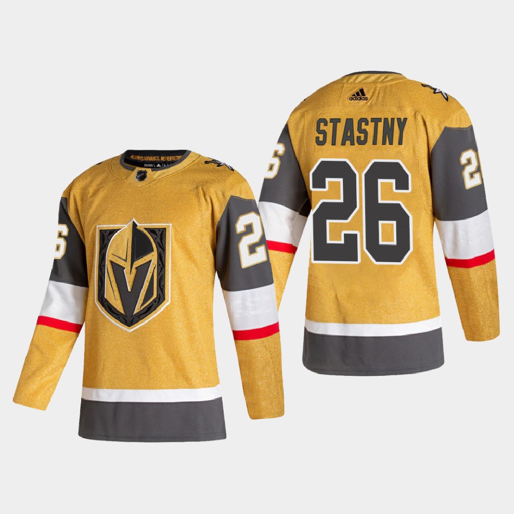 Vegas Golden Knights #26 Paul Stastny Men Adidas 2020 Authentic Player Alternate Stitched NHL Jersey Gold